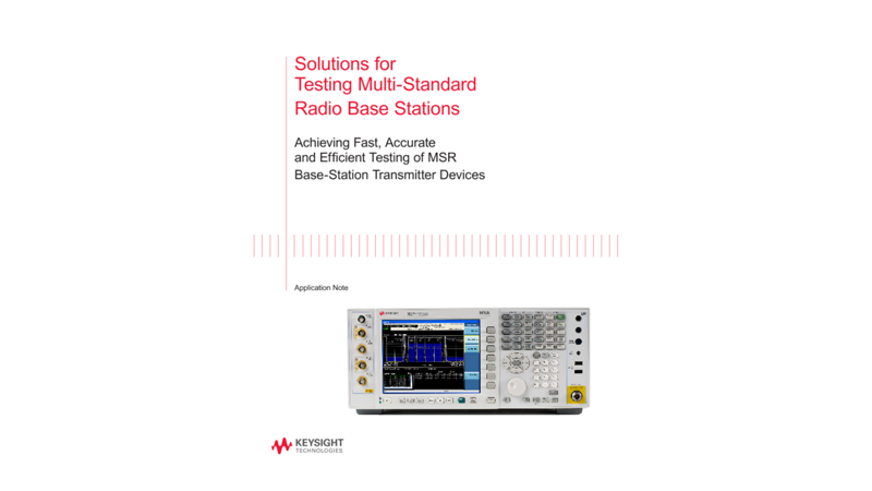 Solutions for Testing Multi-Standard Radio Base Stations